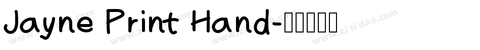 Jayne Print Hand字体转换